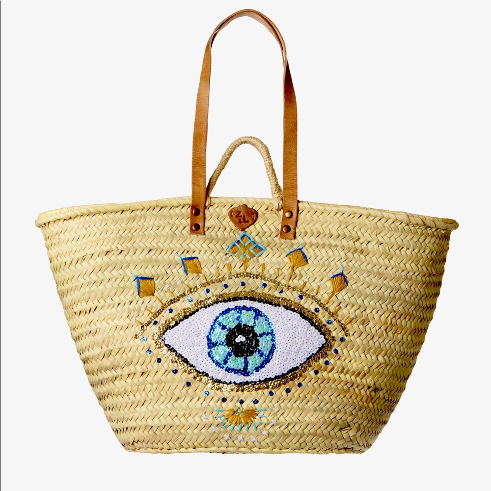 BOHO TOTE EVIL EYE BEACH BAG